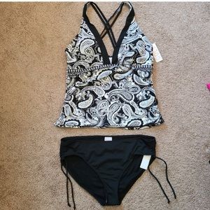 NWT Cole Of California Tankini Womens XL